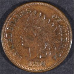 1874 INDIAN CENT AU