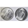 Image 2 : 2 1923-S PEACE DOLLARS  CH BU