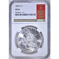 1888-O MORGAN DOLLAR NGC MS-64 RED BOOK