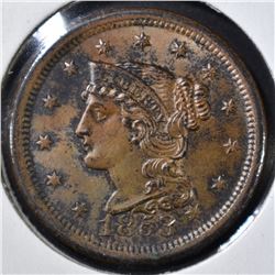 1853 LARGE CENT CH BU