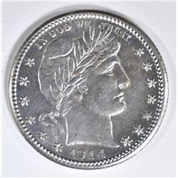 1914-S BARBER QUARTER CH BU