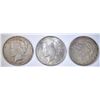 Image 1 : 3-CIRC PEACE DOLLARS: