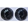 Image 2 : 2-1998 1-oz SILVER CANADA MAPLE LEAF COINS