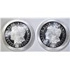 Image 1 : 2-ONE OUNCE .999 SILVER ROUNDS STACKABLE MORGAN