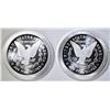 Image 2 : 2-ONE OUNCE .999 SILVER ROUNDS STACKABLE MORGAN