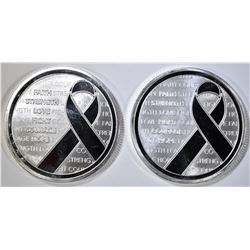 2-RIBBON 1-Oz .999 SILVER INSPIRATIONAL ROUNDS