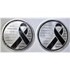 Image 1 : 2-RIBBON 1-Oz .999 SILVER INSPIRATIONAL ROUNDS