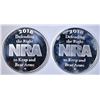 Image 1 : 2-ONE OUNCE SILVER ROUNDS: NRA