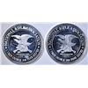 Image 2 : 2-ONE OUNCE SILVER ROUNDS: NRA