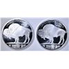 Image 2 : 2-ONE OUNCE SILVER ROUNDS: BUFFALO/INDIAN