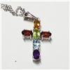 Image 2 : RHODIUM PLATED STERLING SILVER PENDANT NECKLACE