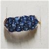 Image 1 : RHODIUM PLATED STERLING SILVER SAPPHIRE RING