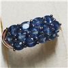 Image 2 : RHODIUM PLATED STERLING SILVER SAPPHIRE RING