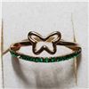 Image 1 : 14K YELLOW GOLD EMERALD RING SIZE 7