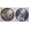 Image 2 : 1886 MORGAN CH BU COLOR & 1924 PEACE CH/GEM BU