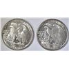 Image 2 : 1943 & 44 WALKING LIBERTY HALVES  CH BU