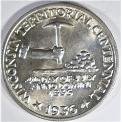 1936 WISCONSIN COMMEM HALF DOLLAR CH BU