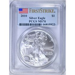 2010 AMERICAN SILVER EAGLE  PCGS MS-70