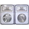 Image 1 : 2 1923 PEACE DOLLARS  NGC MS-63
