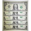 Image 1 : 5 SMALL SIZE $1 FRN STAR NOTES MOSTLY CU