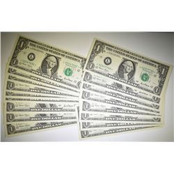 17 2001 $1 FRN STAR NOTES GEM CU