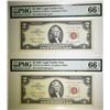 Image 1 : 2-1963 $2.00 RED SEAL NOTES, PMG-66 EPQ
