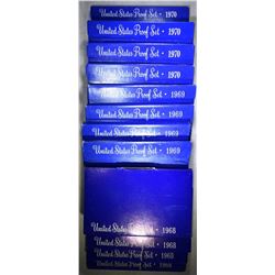 4-1968, 4-69 & 4-1970 U.S. PROOF SETS