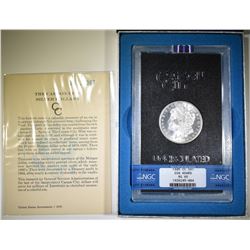 1885-CC MORGAN DOLLAR GSA BOX AND CERT NGC MS-65