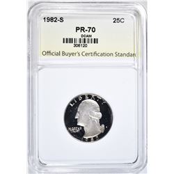 1982-S WASHINGTON QUARTER, OBCS PERFECT PR DCAM