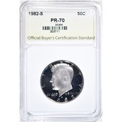 1982-S KENNEDY HALF DOLLAR OBCS PERFECT PR DCAM