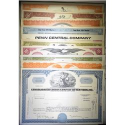 TEN CANCELLED STOCK CERTIFICATES