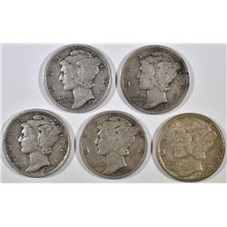 MERCURY DIME LOT: