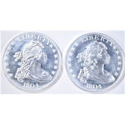 2-1804 DOLLAR REPLICA ONE OUNCE SILVER ROUNDS