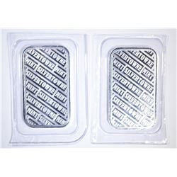 2-SILVERTOWNE ONE OUNCE SILVER BARS