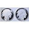 Image 1 : 2 BUFFALO 1 OZ SILVER ROUNDS