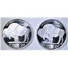 Image 2 : 2 BUFFALO 1 OZ SILVER ROUNDS