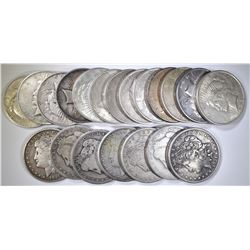 LOT OF 20 SILVER DOLLARS:
