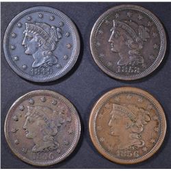 LOT OF 4 LARGE CENTS: