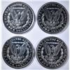 Image 2 : LOT OF 4 XF POLISHED MORGANS: