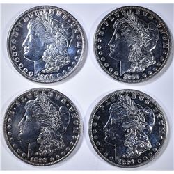 LOT OF 4 XF POLISHED MORGANS: