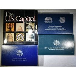 LOT OF 4 PROOF COMMEM DOLLARS: