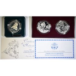 LOT OF 2 PROOF SILVER COMMEMS: