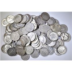 100-MIXED DATE 90% SILVER DIMES