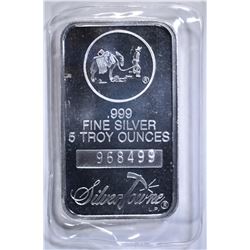 FIVE OUNCE .999 SILVER BAR