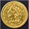 Image 1 : 1839 $2.5 GOLD CLASSIC HEAD AU