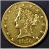 Image 1 : 1850-O $10 GOLD LIBERTY, AU/BU