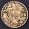 Image 1 : 1927 SWISS 20 FRANC GOLD COIN