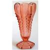 Image 1 : Davidson Pink Depression Glass Chevron Vase #1082495