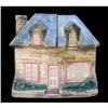 Image 1 : Blue Gold Hand Painted Winter Scene Powder Jar #1082589