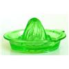 Image 1 : Green Depression Glass Lemon Reamer w Spout #1082741